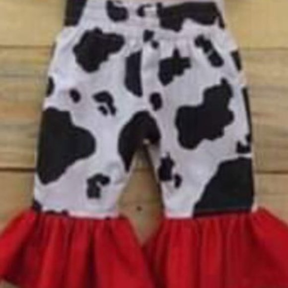 homemade Bottoms Cow Print Bell Bottom Pants Poshmark